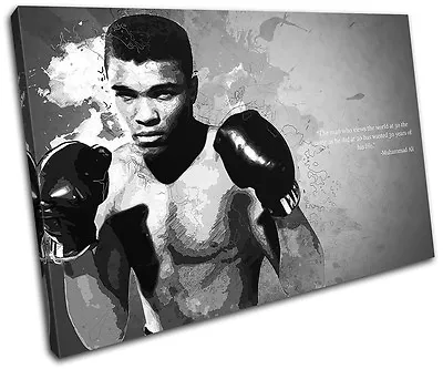 Muhammad Ali Iconic Celebrities SINGLE CANVAS WALL ART Picture Print VA • £19.99