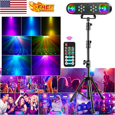 Mini Bracket Effect Lights Mobile Stage Lighting DJ Lights W/Stand Party Remote • $85.49