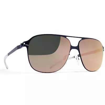 Mykita Unisex Sunglasses Navy Blue Stainless Steel Frame SCHORSCH F65 • $142.83