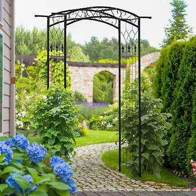 83  Decorative Steel Garden Arch Arbor Trellis For Climbing Plant W/Wire Lattice • $99.99