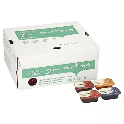 Lichfields Assorted Jam Portions 100 X 20g Individual Portions • £26.98