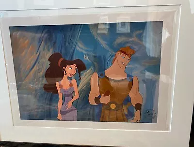 Original Disney Hercules & Meg Framed Limited Edition Cel Measures 20'' X 25'' • $1500