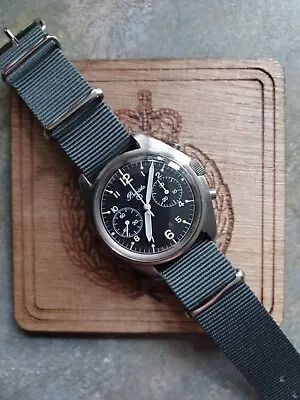 Precista Chronograph Watch (Valjoux 7733) - RAF Issued 1981 - Inc New CWC NATO • £3425