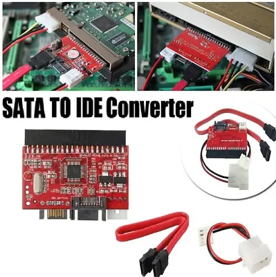 $12.99 • Buy Bidirectional IDE To SATA HDD Adapter Converter Serial-ATA 40pin Port With Cable
