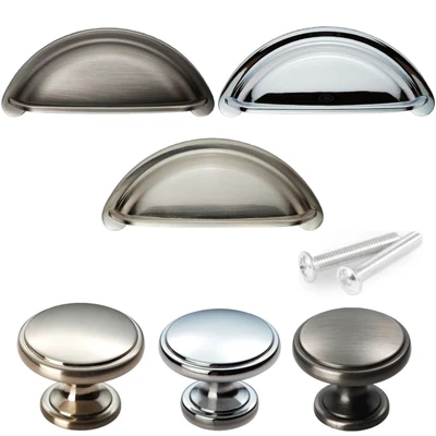 £2.98 • Buy Cup Pull Shell Door Handles Half Moon Kitchen Cupboard Cabinet Door Drawer Knobs