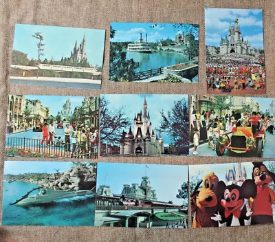 Lot Of 9 Vintage Walt Disney World Post Cards 1960s/1970s • $7.95