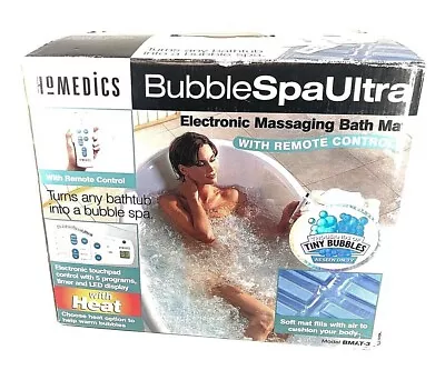 Homedics BubbleSpa Ultra Massaging Bath Mat HEAT NOS BMAT-3 W/ Remote New • $107.31