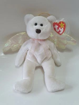 £8 • Buy TY Beanie Babies - Halo - Angel Bear - Brown Nose - New Condition - Retired 1998