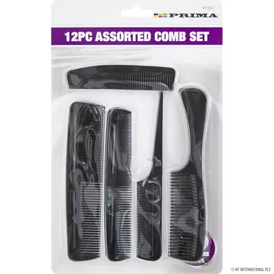 2 X 12pc Hair Comb Set Styling Salon Care Stylist Beauty Barber Hairdressing New • £4.99