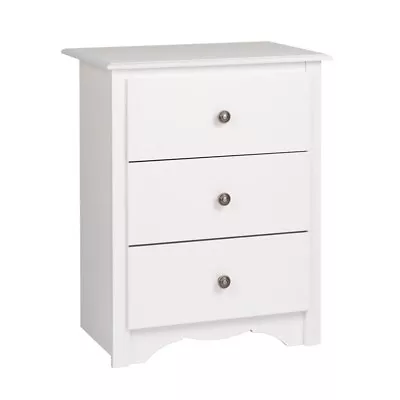 Monterey 3-drawer Tall Nightstand White • $114.85