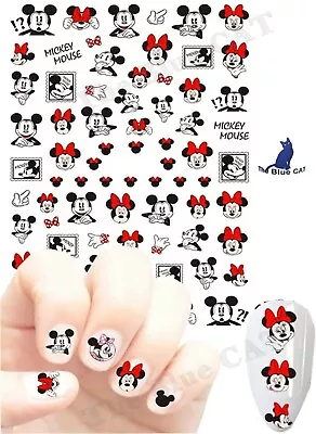 Nail Art Stickers Transfers Self Adhesive Mickey Mouse Minnie Mouse Stickers • £1.99