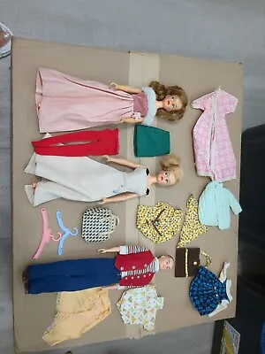 1965 Ideal Misty/Tammy /Ted FamilyDoll Set B/W Label Clothes • $149.99