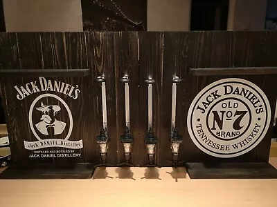 £85 • Buy Black Distressed Rustic Jack Daniels  Bar Shelf With 4  Optics