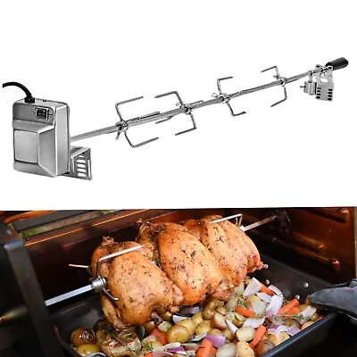 Electric Rotisserie Kit W/Motor Roaster Detachable Spit Rod BBQ Grill Chicken • $56