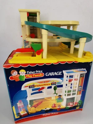 £10.50 • Buy Vintage Fisher Price Little People Parking Garage #2504 *Missing Figures* 