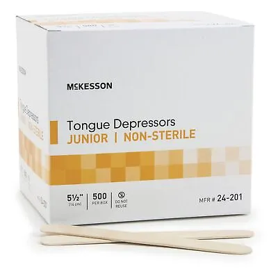 $13.83 • Buy Wood Tongue Depressors 5-1/2” Craft Popsicle Tattoo Waxing Wooden Sticks Box 500