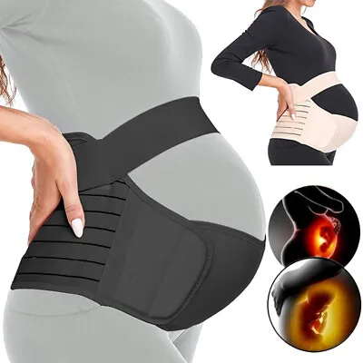 £15.99 • Buy Women Maternity Belly Belt Waist Care Abdomen Support Belly Band Back Brace 