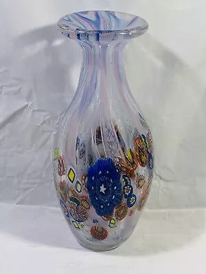 AVeM Vase With Polychrome Murrine And Canne Decoration Anzlo Fuga; 1950-60. • $525