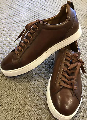 Brand New MASSIMO DUTTI SNEAKER BROWN LEATHER LACE UP TRAINERS Size EU 39 US 6 • $89.99