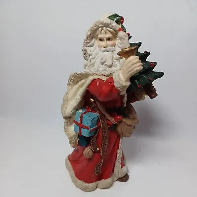 Midwest Importers Santa Claus 6.5  Resin Figurine Carrying Candle Stick And Tree • $10.36