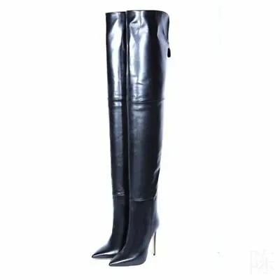 $46.17 • Buy Women High Stiletto Heel Patent Leather Shoes Over Knee Thigh Boots Clubwear New