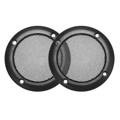 2pcs Speaker Grill Cover 3.5 Inch Mesh Circle Subwoofer Guard Protector Black • $14.98