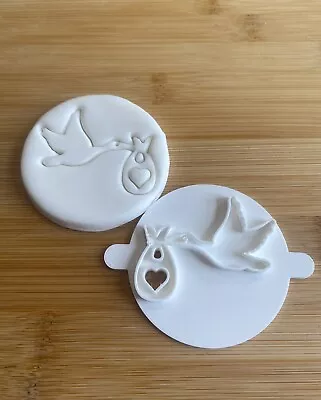 Baby Shower Reveal Embosser Stamp Fondant Icing Cupcake Cake Cookie Cutter • £4.50