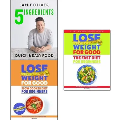 $43.35 • Buy Jamie Oliver 5 Ingredients,Slow Cooker Diet And Fast Diet 3 Books Collection Set