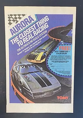 1987 Vintage Print Ad For Aurora Ho Racing System Afx Turbo Car Corvette • $6.99