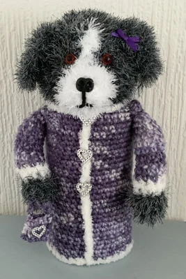 £14.99 • Buy Cockerpoo Fluffy Dog - Hand Crochet Toilet Roll Cover - Holds Two Rolls