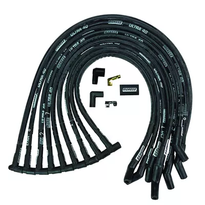 Moroso Wire Set 73822; Ultra 40 Black 8.65mm Sleeved 45deg HEI For Ford 351W • $259.99