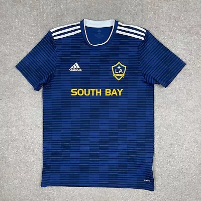 Adidas Shirt Youth Size M Blue LA Galaxy Soccer Jersey South Bay 4 Unisex Kids • £8.33