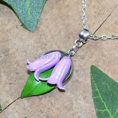 Bluebell Pendant Necklace In Choice Of Colours - Polymer Clay Flowers Wedding • £14.50