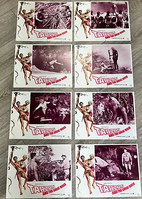 TARZAN And The GREAT RIVER Orig 1967 Set Of 8 US Lobby Cards Mike Henry • $45