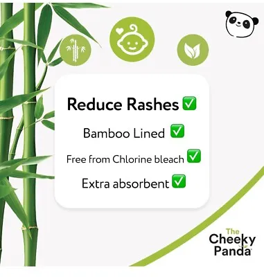 The CheekyPanda Bamboo Lined Nappies Size 1 2 3 4 5 Super Absorbent Cruelty Free • £10.99