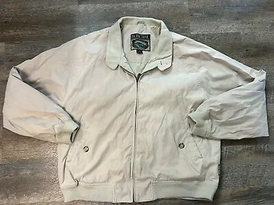 Vintage 1990s Pacific Trail Full Zip Beige Tan Jacket Pockets Size Medium • $29.95