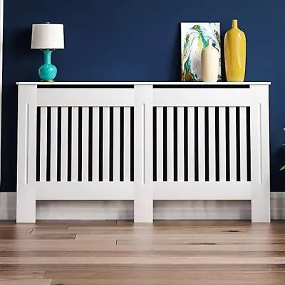 Extra Tall White Radiator Cover Grill Shelf Standing Room Bedroom Lounge Porch • £30.99