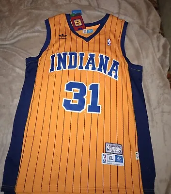 Reggie Miller XL Yellow Indiana Pacers #31 NBA Jersey Brand New  • $69.99