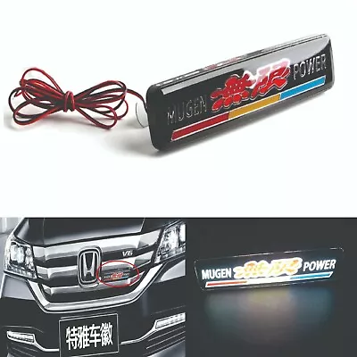 1Pcs JDM Mugen LED Light Car Front Grille Badge Emblam Illuminated Decal Sticker • $17.99