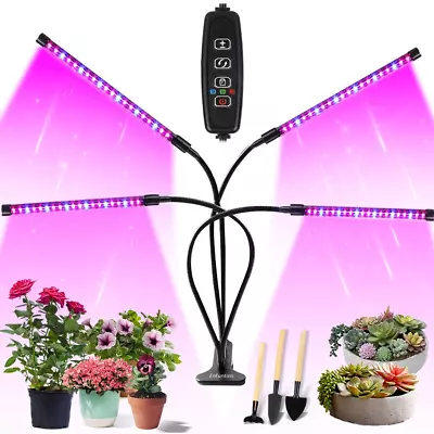 4 Head Plant Grow Light Panel Indoor UV Veg Growing Lamp Full Spectrum USB 80LED • $22.90