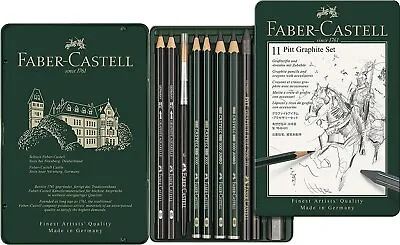 Faber-Castel 11 Piece Pitt Graphite Tin Set • $23.50