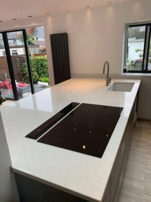 Quartz Worktop 20mm White Carrara Marble Quartz Worktop Quote And Sample • £1.50
