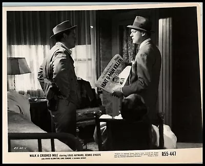  Louis Hayward +  Dennis O'Keefe In Walk A Crooked Mile (1948) ORIG PHOTO M 90 • $19.99