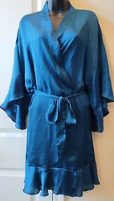 Victoria's Secret Robe Kimono Size M/L  Ruffle Satin Tie Belt Women’s Robe • $34.99