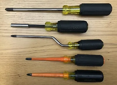 Klein Tools Screwdriver (Lot Of 5) Insulated Rapid Drive & More • $39.75