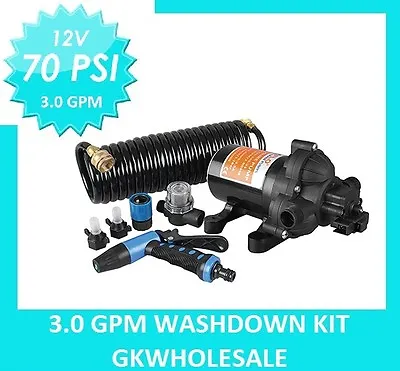 New 70 PSI Washdown Spray Pump Kit 2.8 GPM Boat Marine RV Replace Jabsco Shurflo • $1149.99