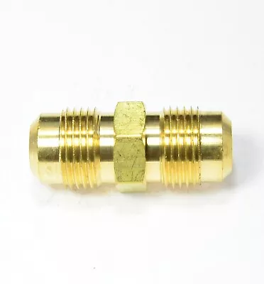 1/2 Male Flare Straight Union Sae 45 Coupling Brass Fitting Propane Natural Gas • $7.69