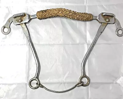 Mechanical Hackamore Horse Bit W/ Leather Noseband Saddle Bridle Roping Riding • $19.99