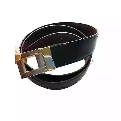 Vintage YSL Yves Saint Laurent Black Reversible Belt • $100