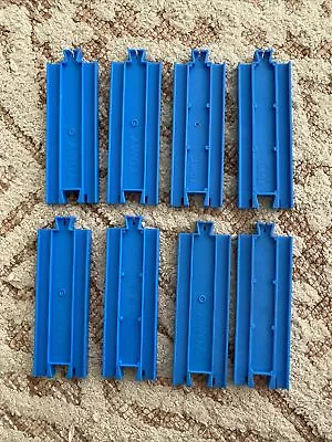 Thomas Tomy Train Half Straight Track Blue PlaRail Railroad Pieces X 8 • $20